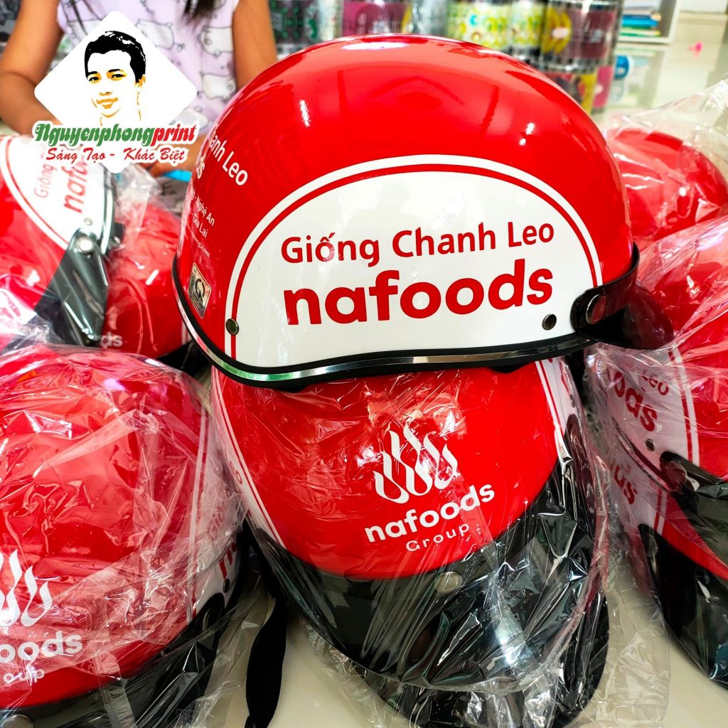 Địa Chỉ In Nón Bảo Hiểm Bình Định Gia Lai Giá Xưởng - Nguyễn Phong Print