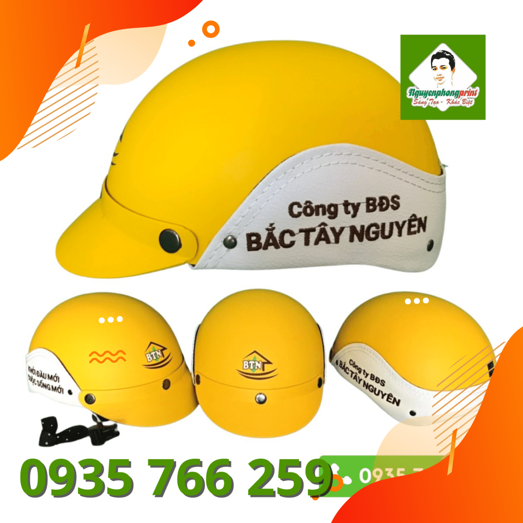 In Nón Bảo Hiểm Gia Lai,  Giá Rẻ Tại Xưởng 