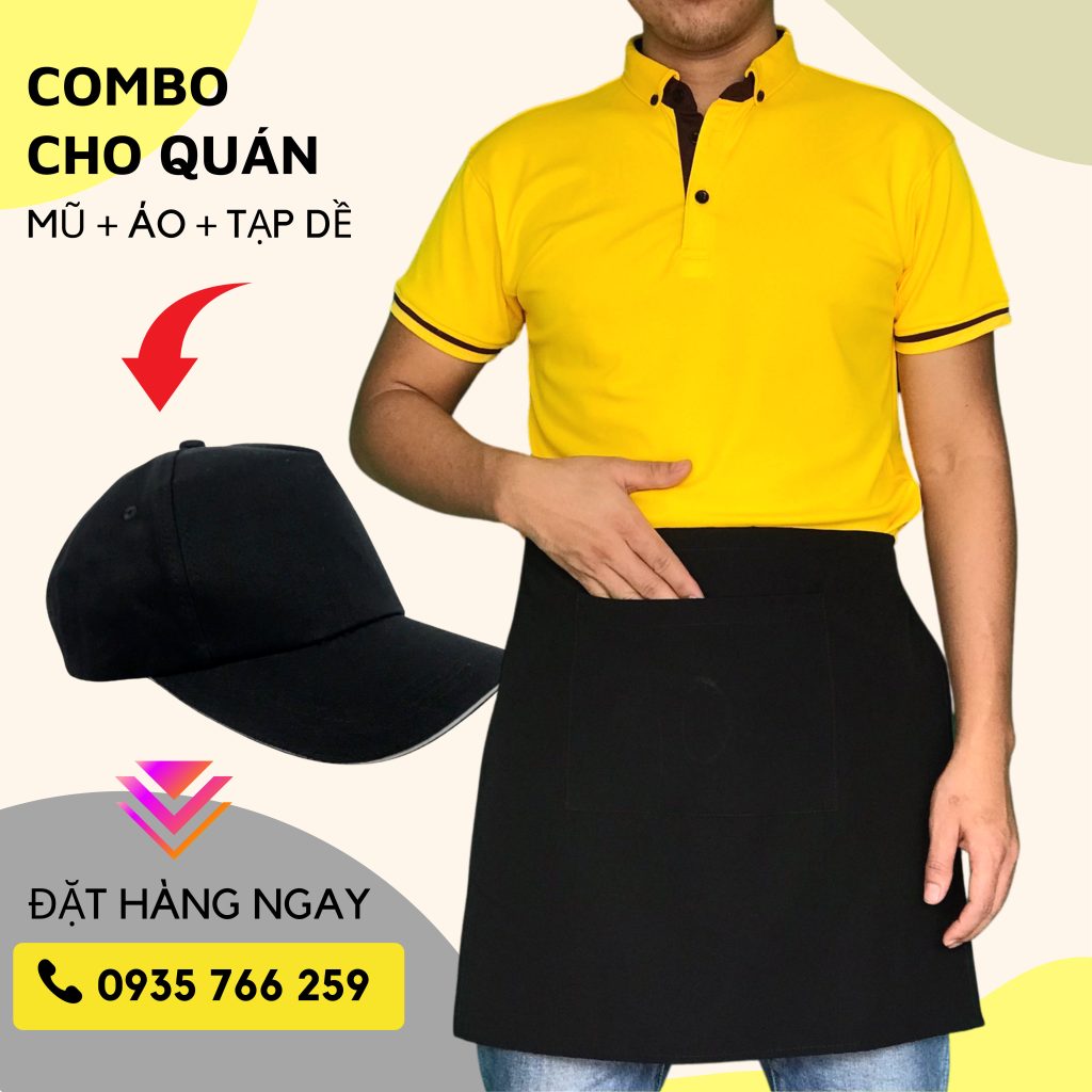 tạp dề ngắn gia lai, in tạp dề gia lai giá rẻ