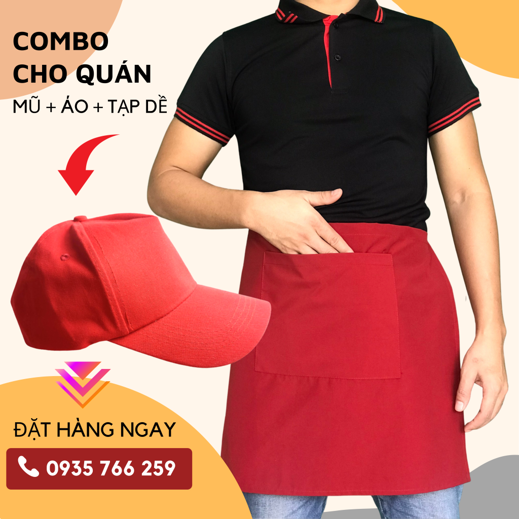 tạp dề ngắn gia lai, in tạp dề gia lai giá rẻ