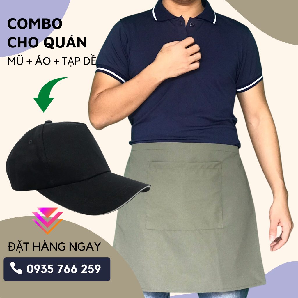 tạp dề ngắn gia lai, in tạp dề gia lai giá rẻ