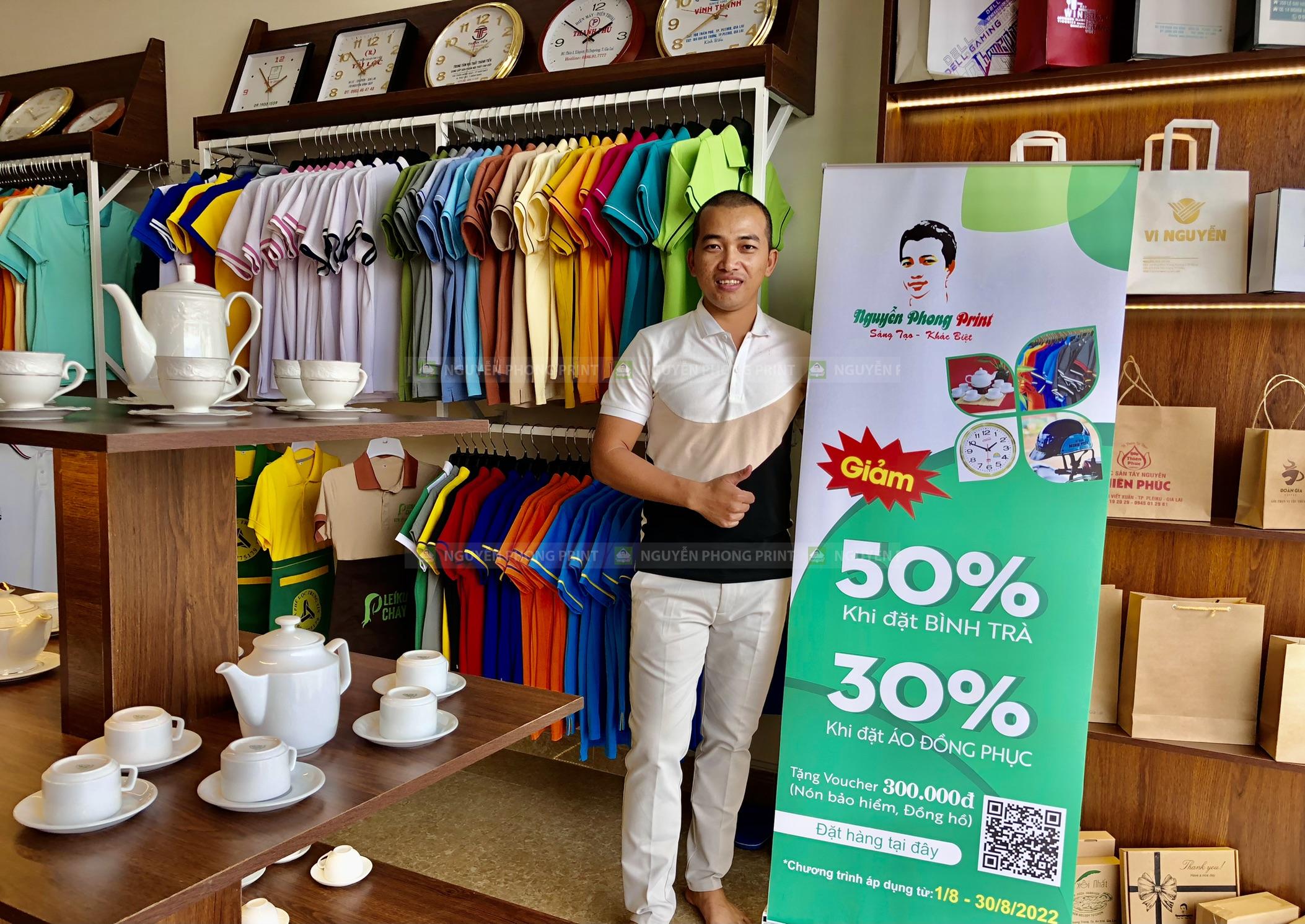 In Áo Gia Lai Theo Yêu Cầu 