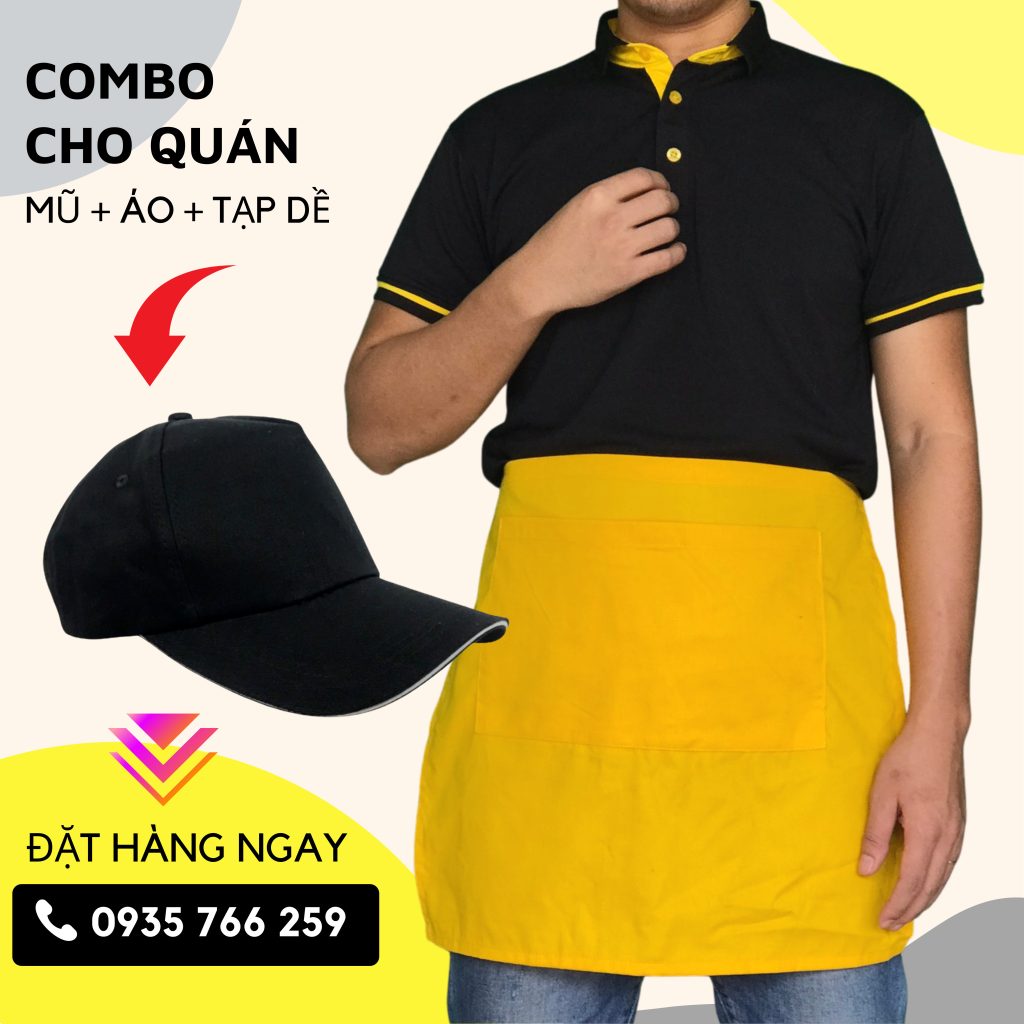 tạp dề ngắn gia lai, in tạp dề gia lai giá rẻ