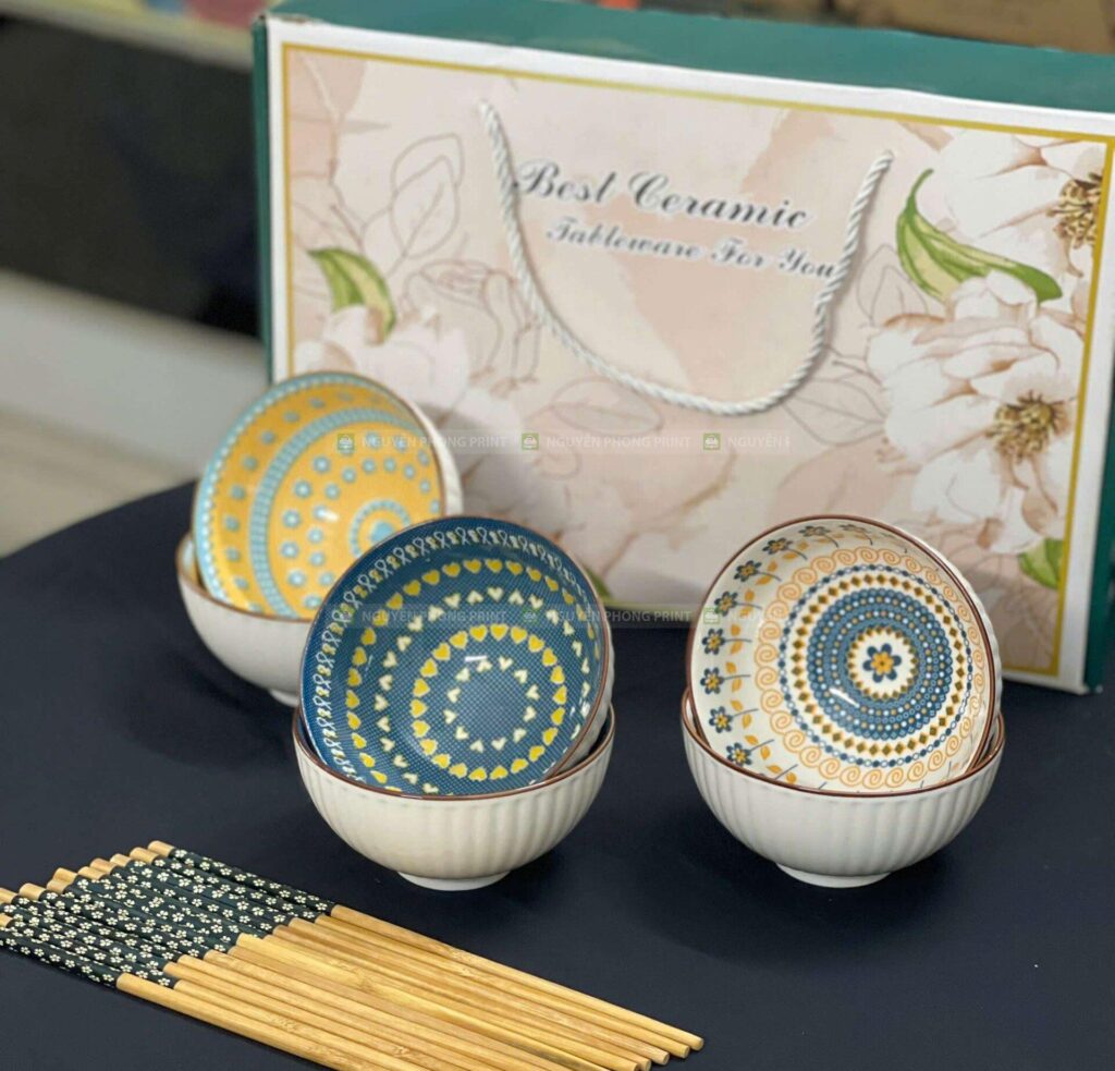 bát đĩa in logo theo yêu cầu giá rẻ tận xưởng Gia Lai