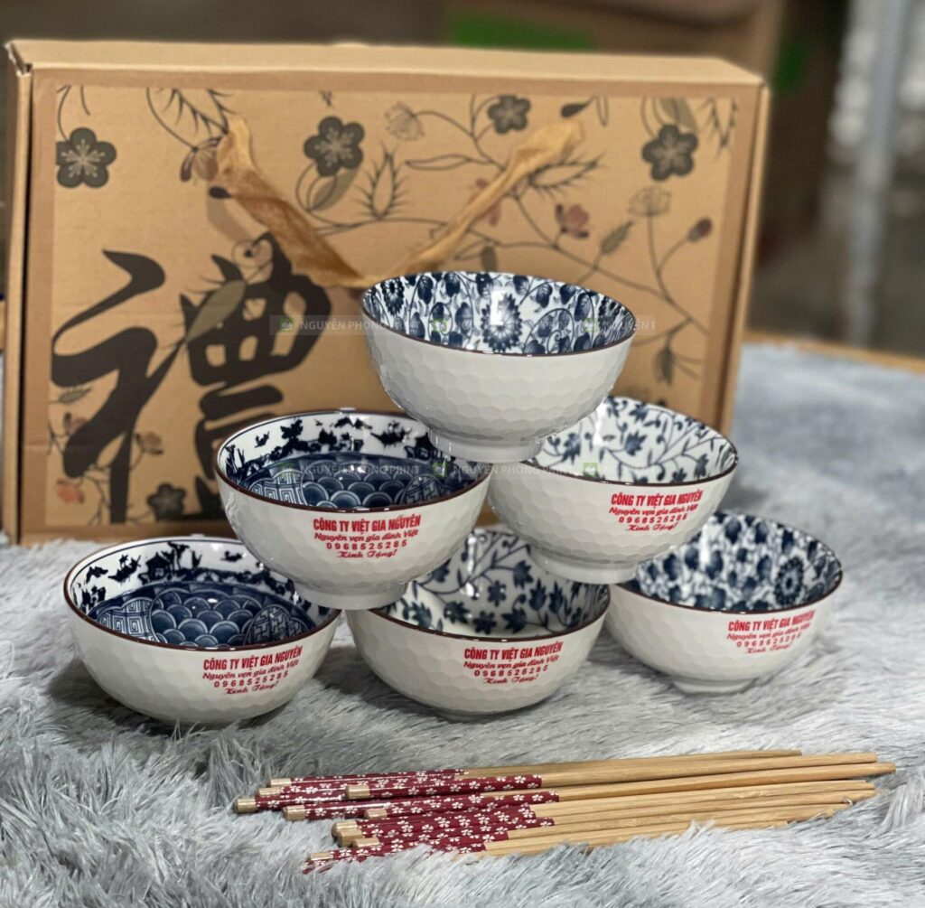 chén dĩa in logo quà tặng mẫu 5 - gía xưởng tại Gia Lai