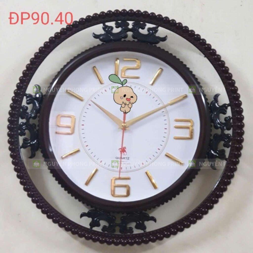 đồng hồ treo tường in logo doanh nghiệp