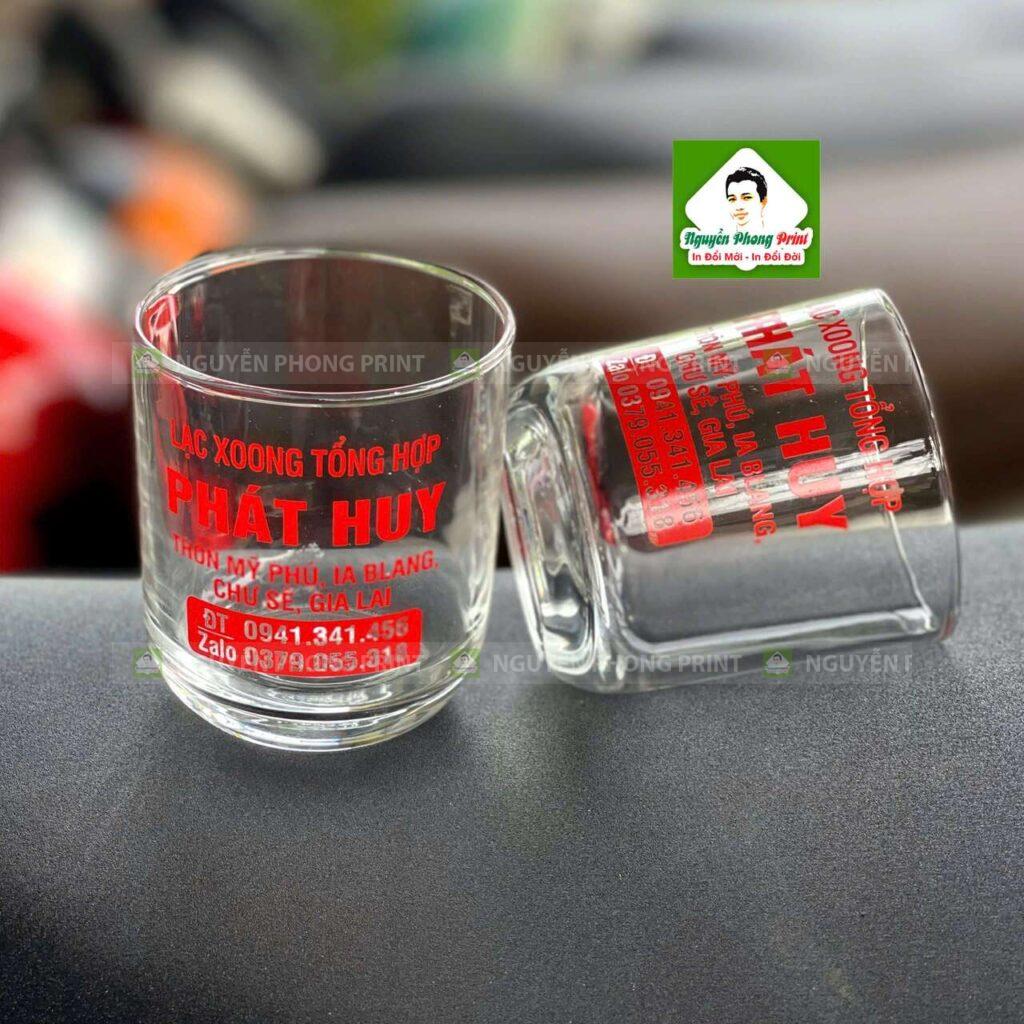 bộ 6 ly thủy tinh in logo làm quà tặng tại Gia Lai