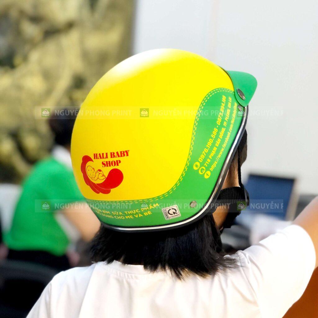 mũ bảo hiểm trẻ em in logo theo yêu cầu