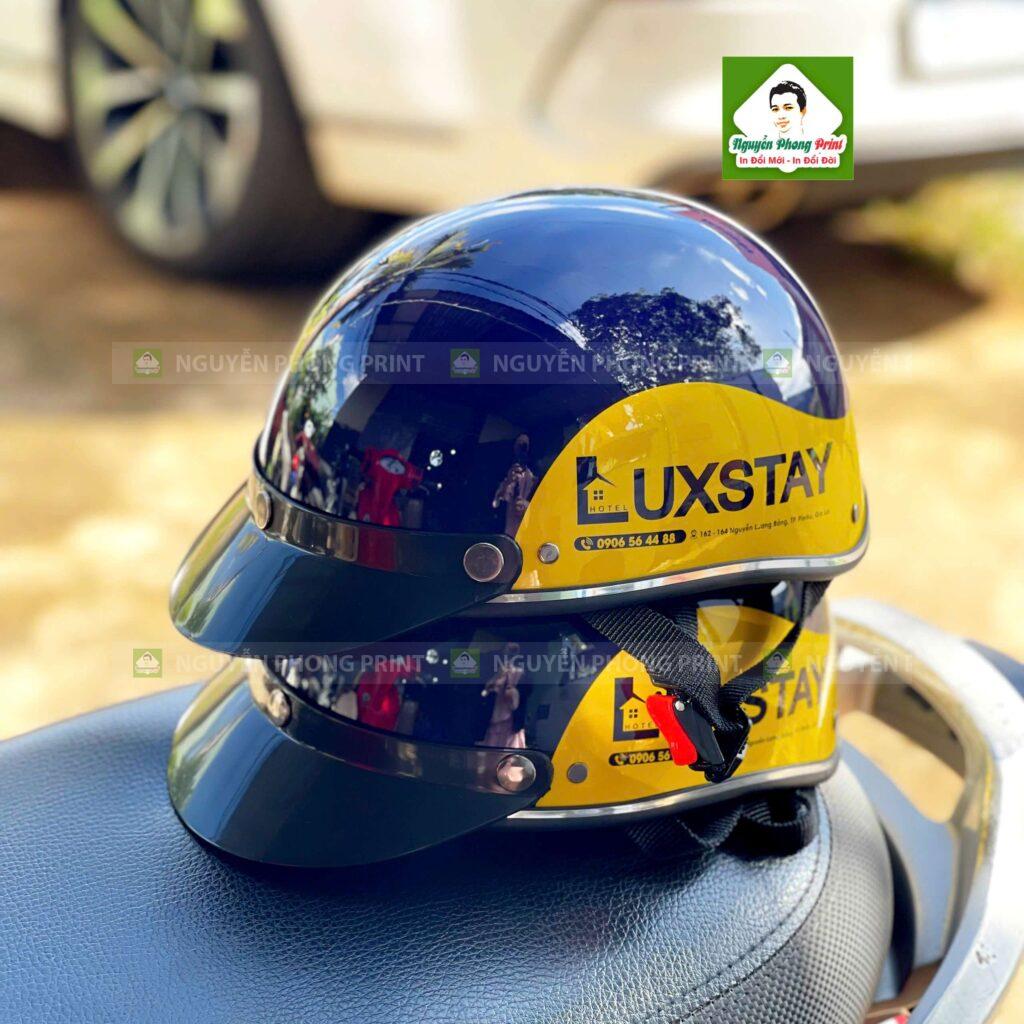 Cơ sở in nón bảo hiểm quà tặng doanh nghiệp tại Bình Định uy tín - chất lượng