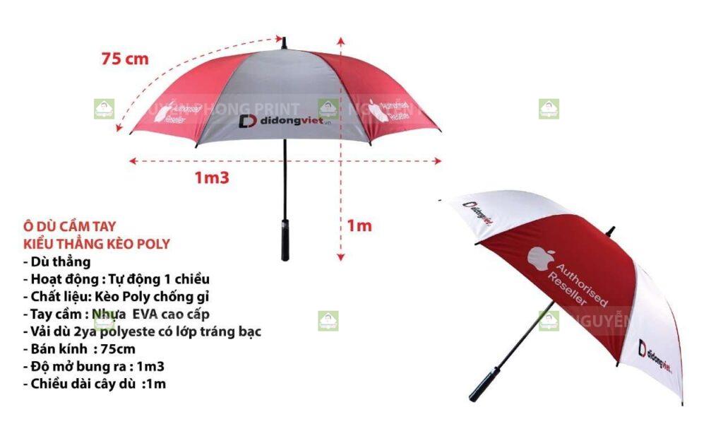ô dù cầm tay in logo - quà tặng quảng cáo