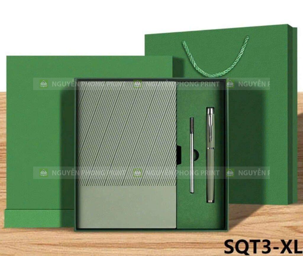 Bộ quà tặng sổ da bút ký tại Kon Tum in logo theo yêu cầu