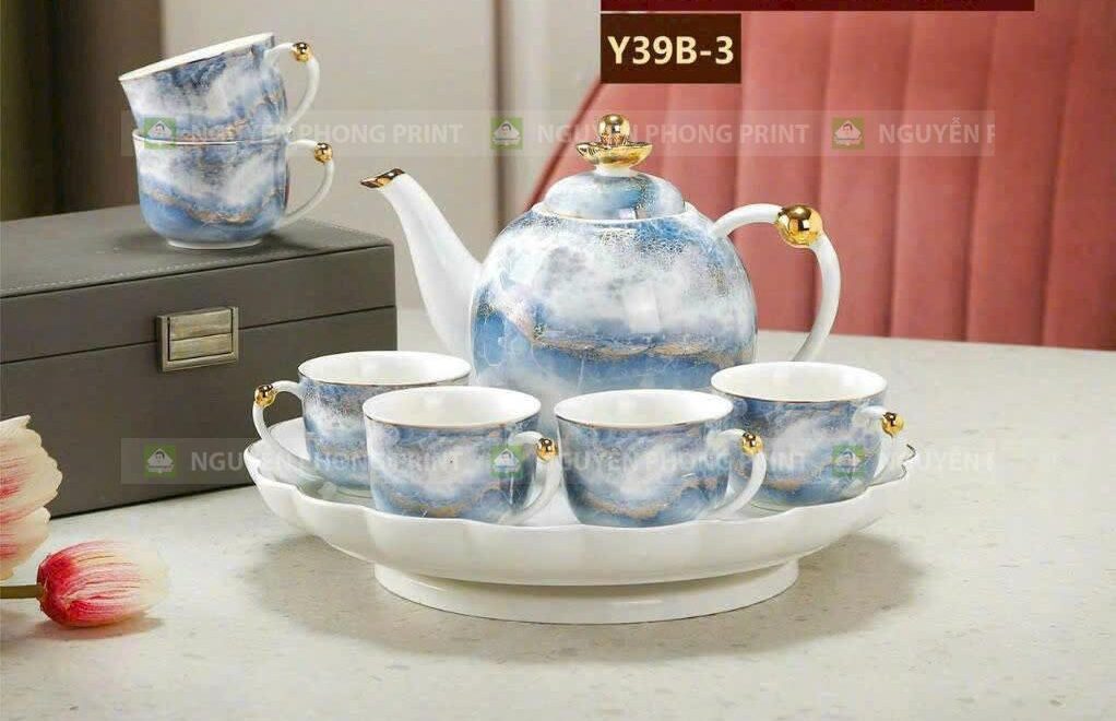 Báo giá in bộ ấm chén trà cao cấp Kon Tum làm quà tặng