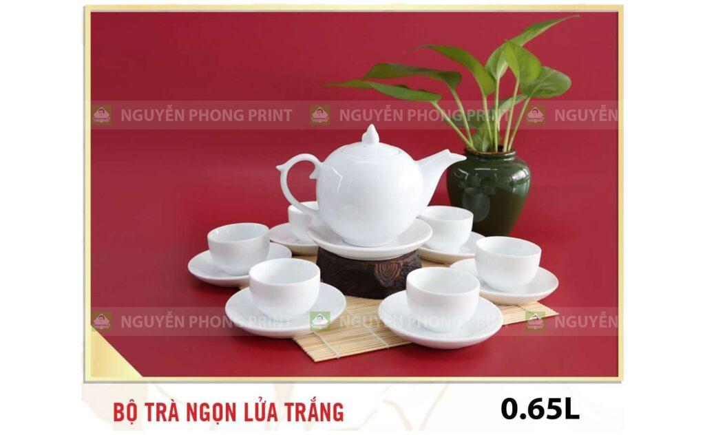 Ấm Chén trà cao cấp in logo làm quà tặng tại Kon Tum