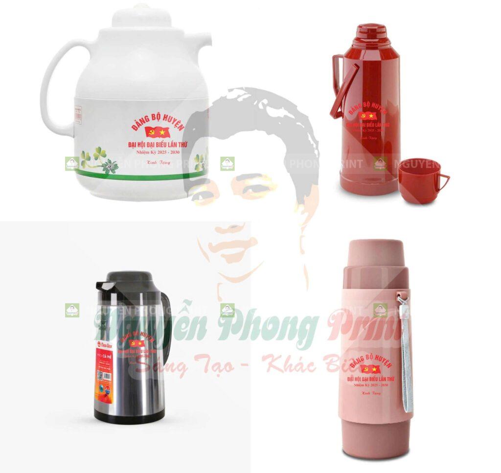 Phích nước - Bình thủy làm quà tặng đại hội Đảng