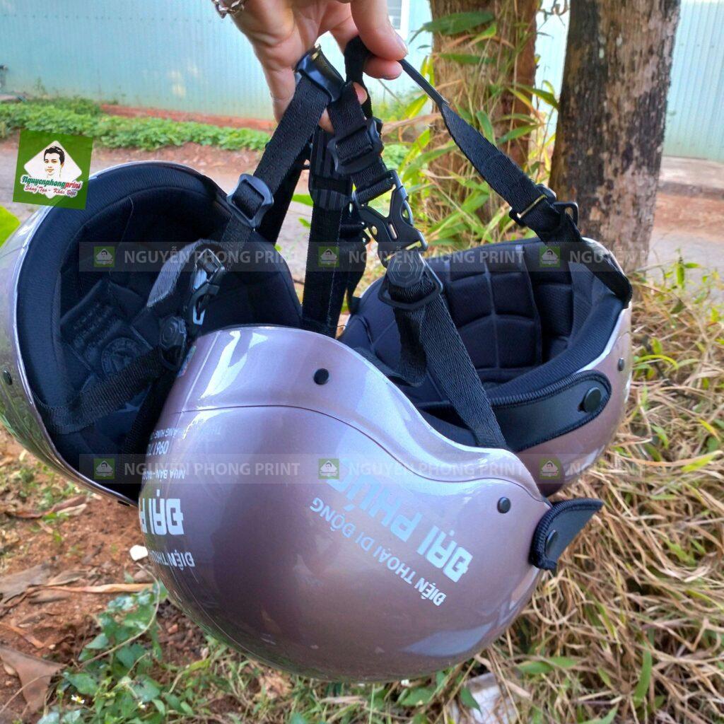 Mũ bảo hiểm in logo theo yêu cầu tại Kon Tum giá rẻ