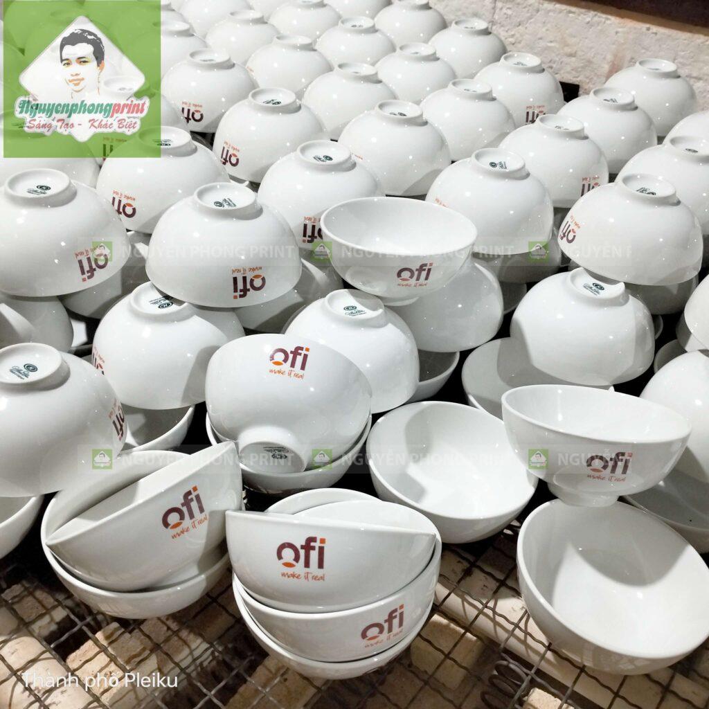 Tô chén Kon Tum in logo quà tặng quảng cáo