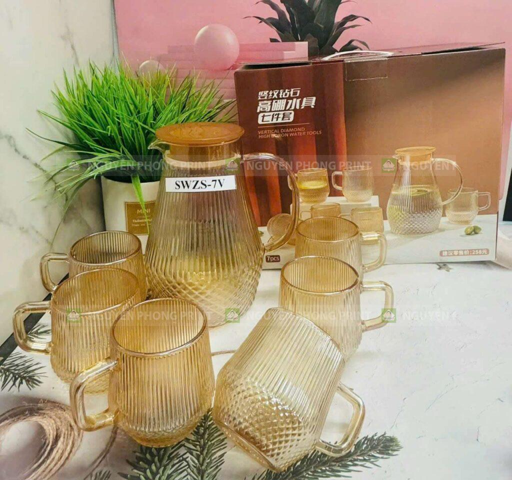Bộ bình ly thủy tinh quà tặng phường Quy Nhơn Gia Lai