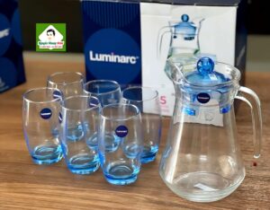 Quà tặng phường Quy Nhơn Gia Lai - bộ bình ly thủy tinh in logo