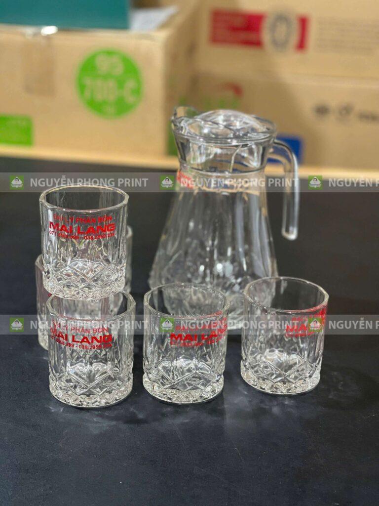 Bộ bình ly thủy tinh quà tặng tại phường Quy Nhơn Gia Lai