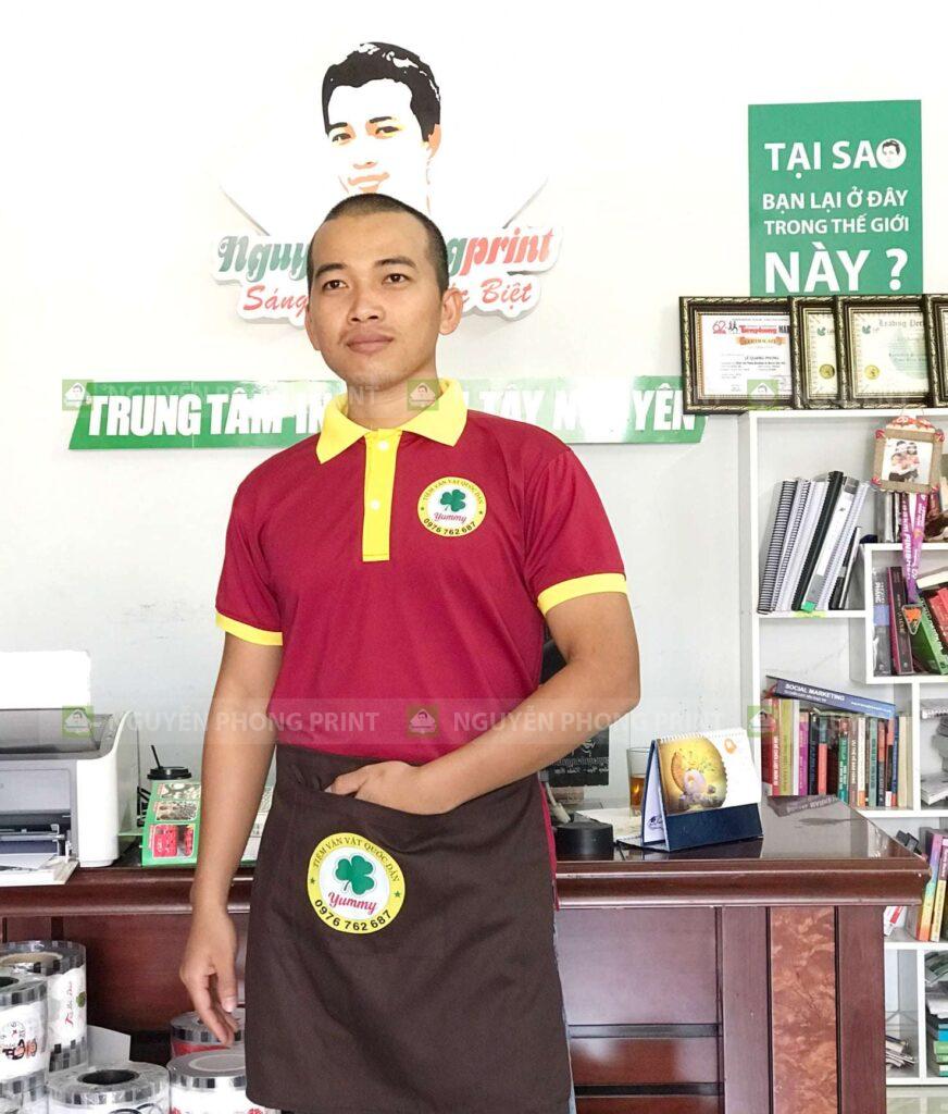 Đặt may Combo áo + nón + tạp dề đồng phục bếp tại Gia Lai