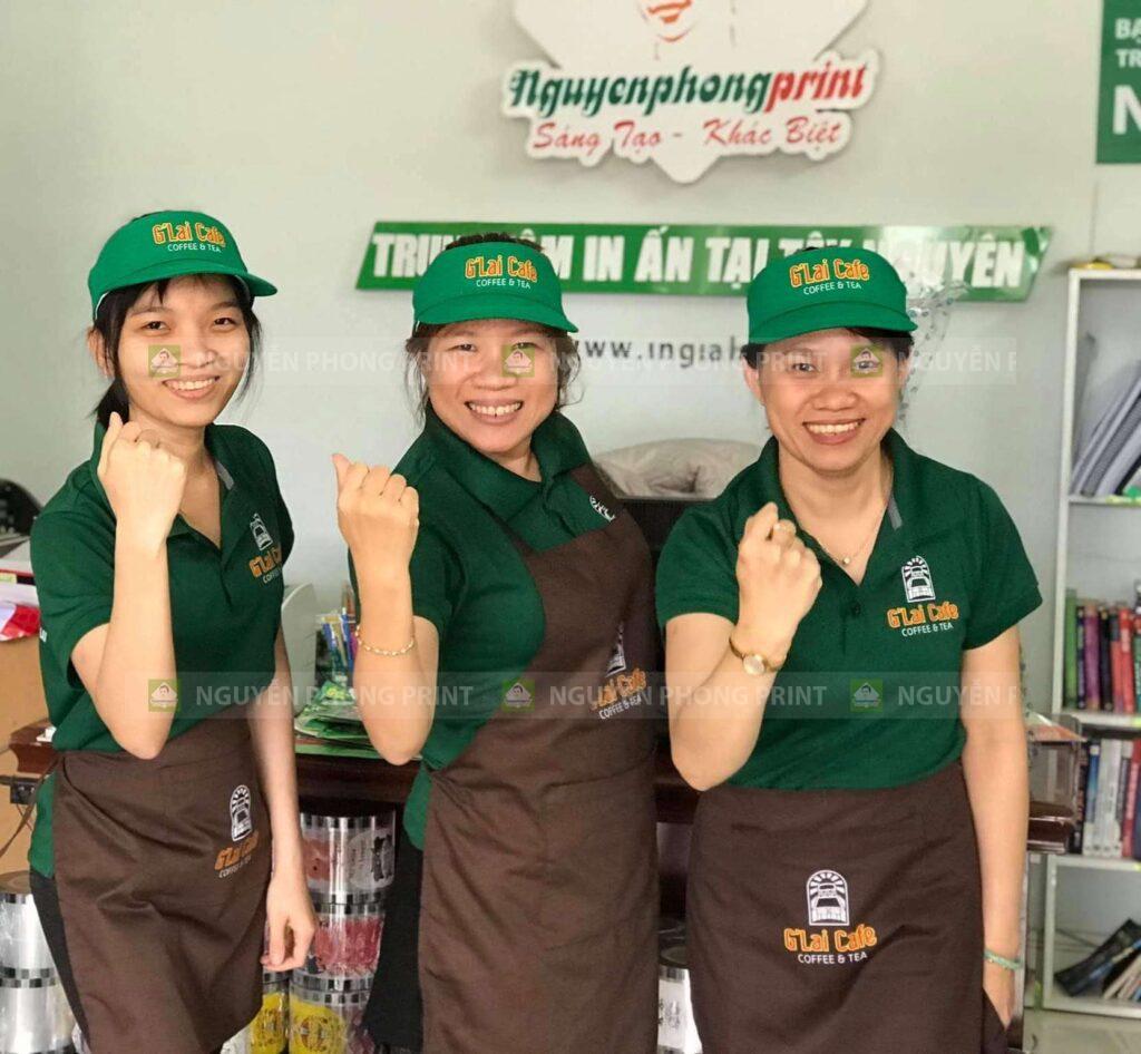 Đặt may Combo áo + nón + tạp dề đồng phục bếp tại Gia Lai