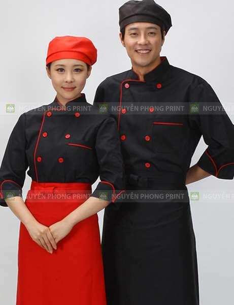 May đồng phục bếp nhà hàng tại Gia Lai
