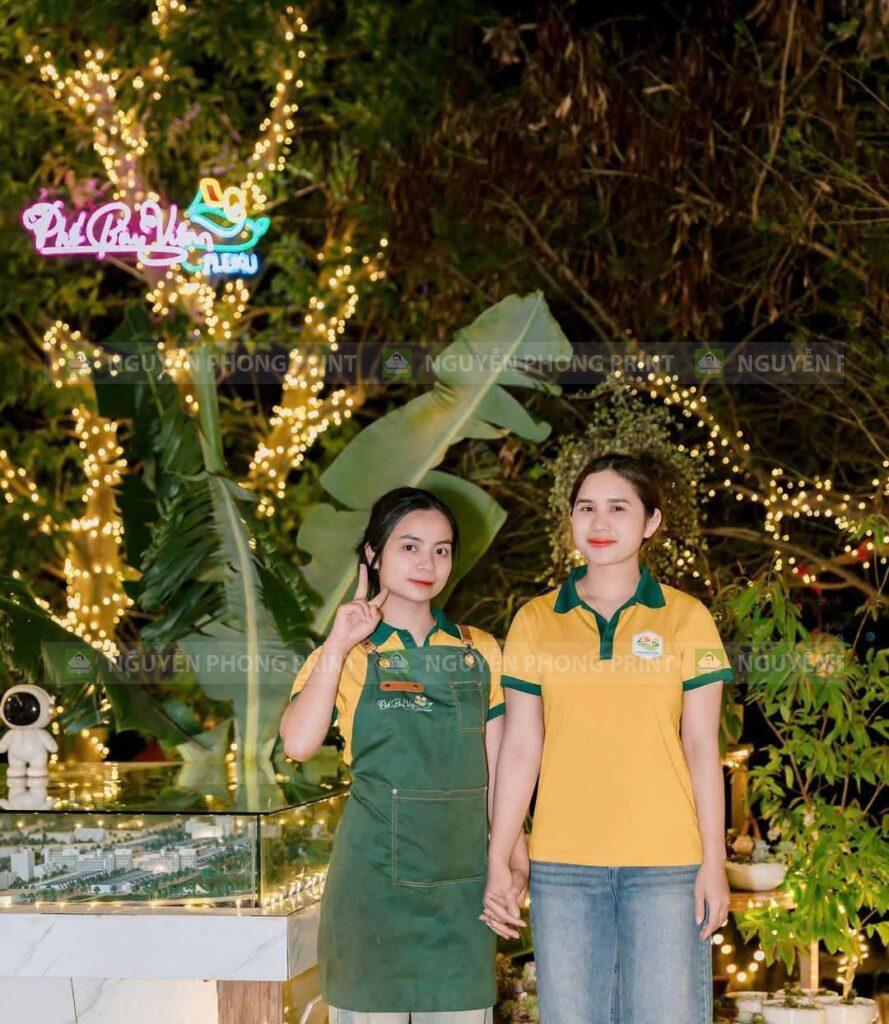 Đồng phục nhân viên quán trà sữa Gia Lai 