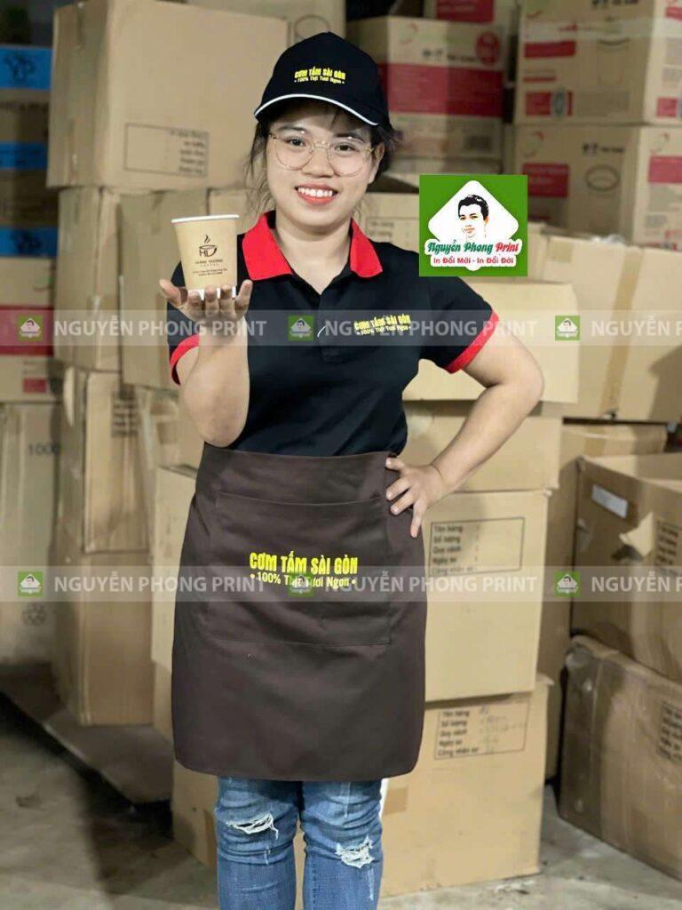 May in đồng phục quán cà phê - trà sữa tại Gia Lai - Giao hàng toàn quốc