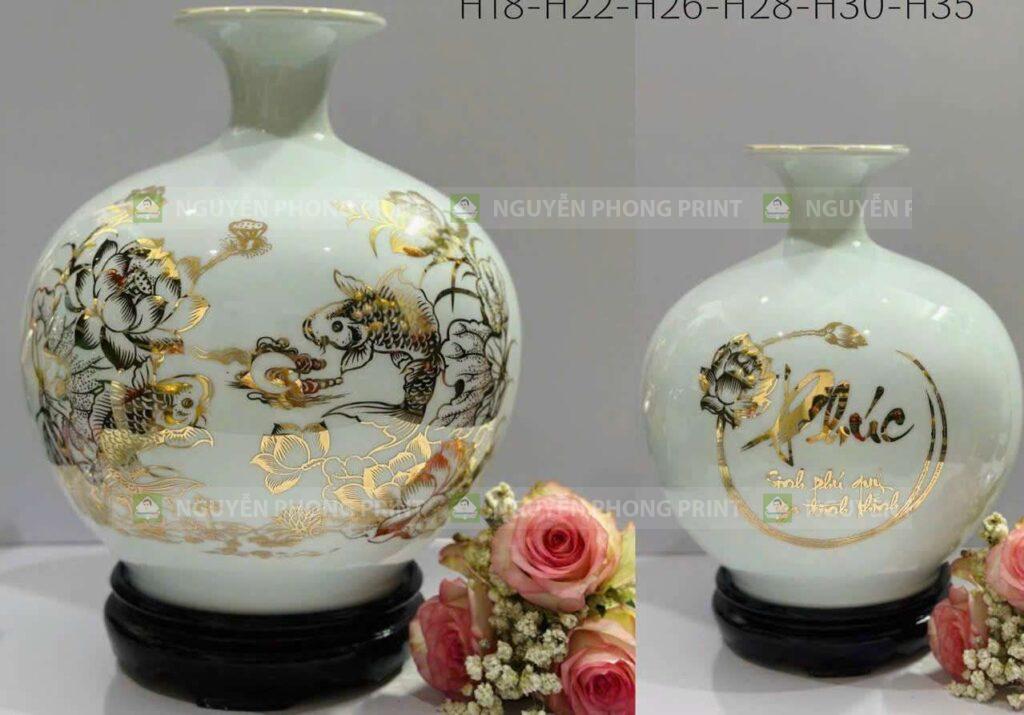 Địa chỉ in bình hoa sứ cao cấp quà tặng Phường Bình Định chất lượng - giá tốt - Nguyễn Phong Print