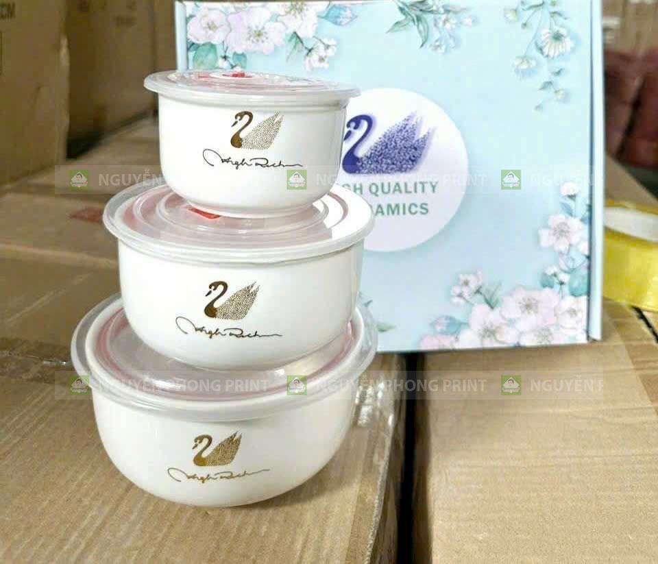 Bộ 3 Thố Sứ Quà Tặng Tại Hội Phú Gia Lai Ý Nghĩa - Giá Tốt