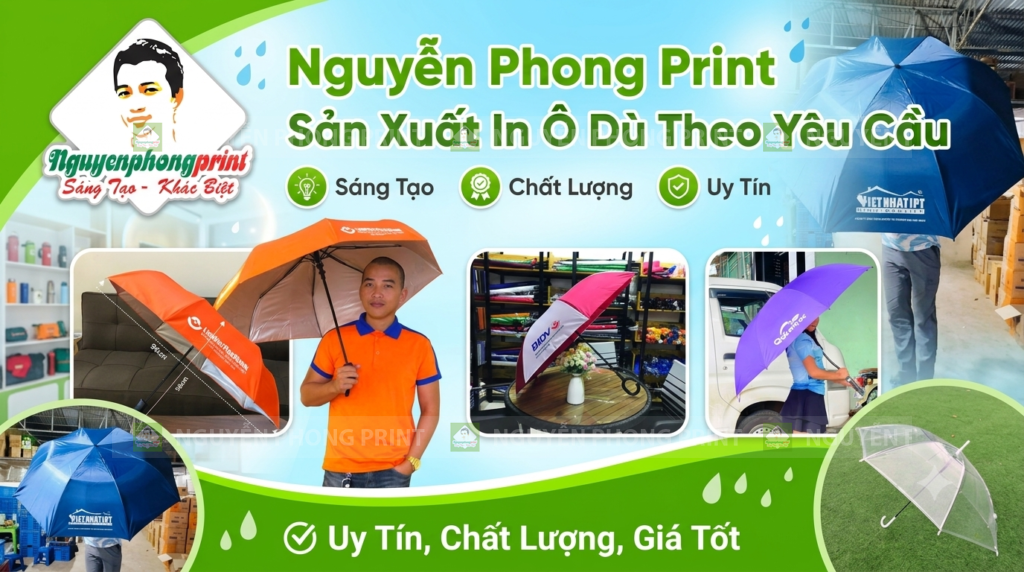 Xưởng In Ô Dù Tại Bình Định Số Lượng Ít, Giá Tốt